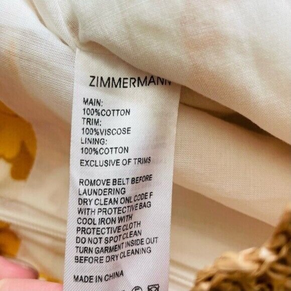 ZIMMERMANN SIZE 0 Postcard high rise shorts in yellow floral tonal - Picture 4 of 4